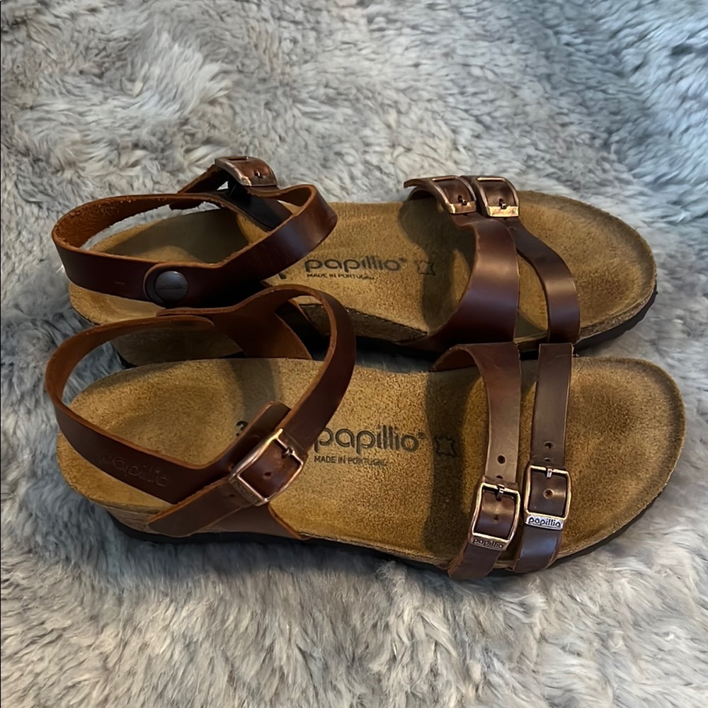 Papillio Brown Strappy Sandals